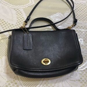 Coach Black Leather Crossbody Bag